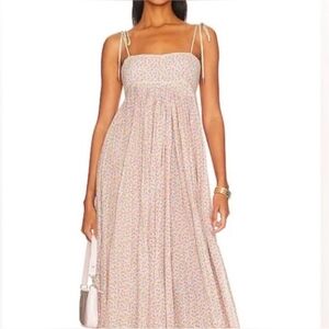 Free People Emmeline Shoulder Tie Midi Dress